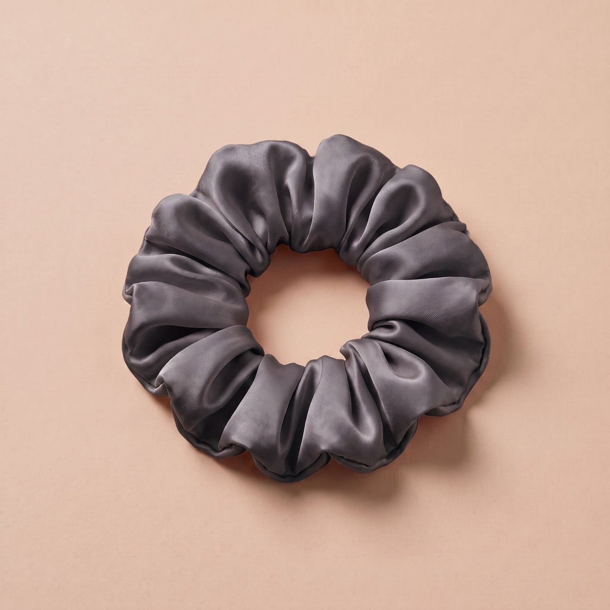 Jedwabna Gumka Scrunchie Nocny Grafit